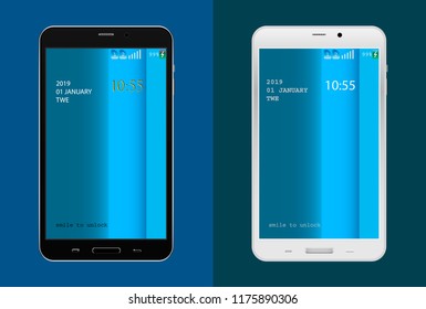 vector smartphone on color background