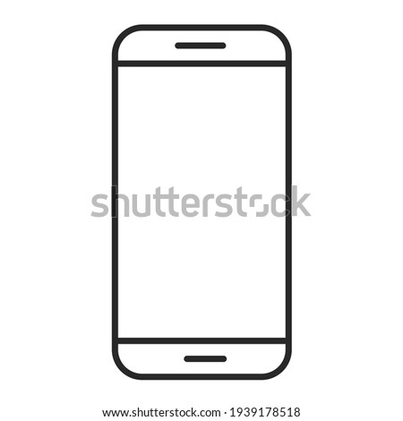 Vector Smartphone Outline Icon Design
