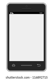 Vector Smartphone - Realistic vector smartphone design.  File is isolated on white background.