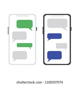 Vector of Smartphone using chatting app.