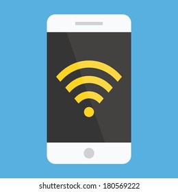 Vector Smartphone Wifi Icon