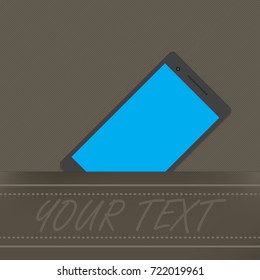 vector Smartphone in your pocket For background your text