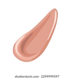 Vector Smear Foundation Cream Makeup Cosmetic Liquid isolated on white background.