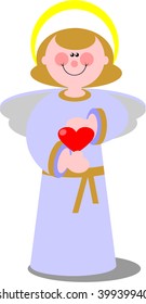 Vector. Smile angel  in color 03. More Cartoons see in portfolio