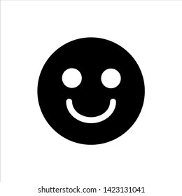 Vector smile emoticon icon. black smiling symbol with trendy flat style icon for web site design, logo, app, UI isolated on white background