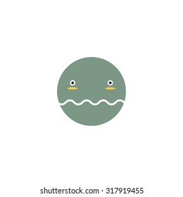 Vector smile face icon. Stylish emotion symbol.