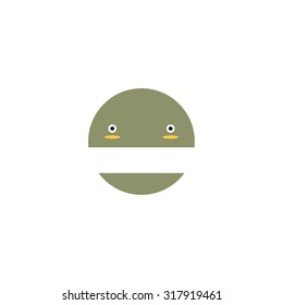 Vector smile face icon. Stylish emotion symbol.