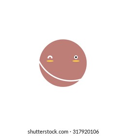 Vector smile face icon. Stylish emotion symbol.