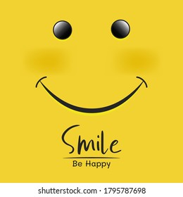 Vector Smile Hapiness Flat Design. World Smile Day.