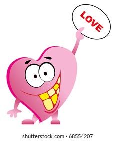 vector smile valentines heart isolated