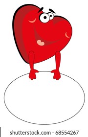 vector smile valentines heart isolated