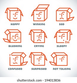 Vector Smiles Icons, Illustration, Sign, Symbol, Button, Badge, Logo for Family, Baby, Children, Teenager, People