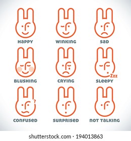 Vector Smiles Icons, Illustration, Sign, Symbol, Button, Badge, Logo for Family, Baby, Children, Teenager, People