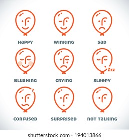 Vector Smiles Icons, Illustration, Sign, Symbol, Button, Badge, Logo for Family, Baby, Children, Teenager, People