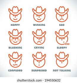 Vector Smiles Icons, Illustration, Sign, Symbol, Button, Badge, Logo for Family, Baby, Children, Teenager, People