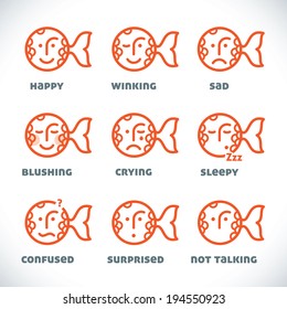 Vector Smiles Icons, Illustration, Sign, Symbol, Button, Badge, Logo for Family, Baby, Children, Teenager, People