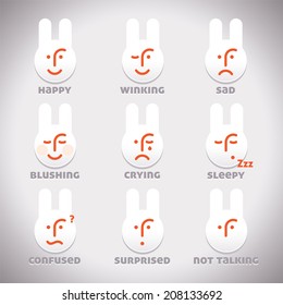 Vector Smiles Icons, Illustration, Sign, Symbol, Button, Badge, Logo for Family, Baby, Children, Teenager, People