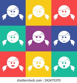 Vector smiles peny flat