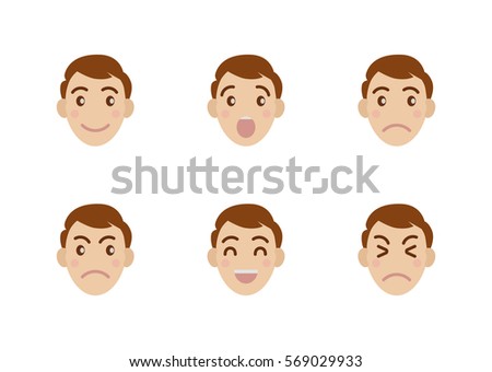 vector smiley character cartoon face man stock vector royalty free