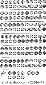 Vector Smiley clipart - Isolated and Grouped