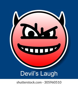 Vector Smiley Devil's Laugh