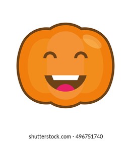 Vector smiley pumpkin icon 