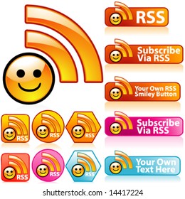 Vector Smiley RSS Set