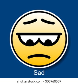 Vector Smiley Sad