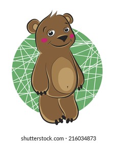 Vector smiling bear