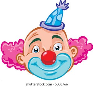 vector smiling clown illustration