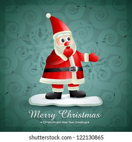 ilustración de diseño de santa claus con sonrisa vectorial