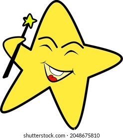 Vector Smiling Star Illustration Stock Vector (Royalty Free) 2048675810 ...