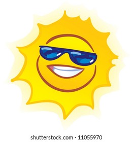 vector smiling sun