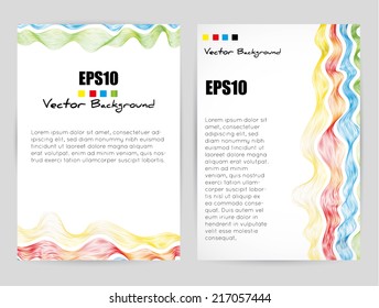 vector smoke abstract in colors background 