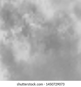 Vector Smoke or Fog Transparent Pattern on Dark Background. Cloud Special Effect. Natural Phenomenon, Mysterious Atmosphere or Mist of River.