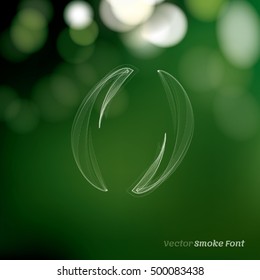 Vector Smoke Font. Letter 