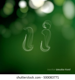 Vector Smoke Font. Letter I