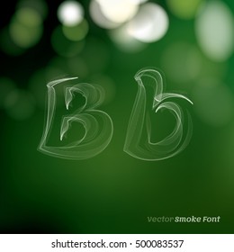 Vector Smoke Font. Letter B