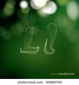 Vector Smoke Font. Letter L