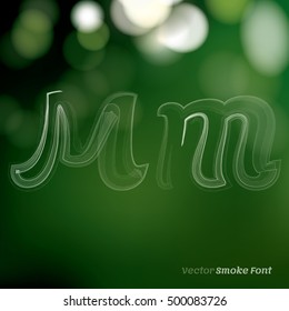Vector Smoke Font. Letter M