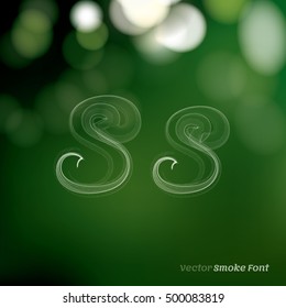 Vector Smoke Font. Letter S