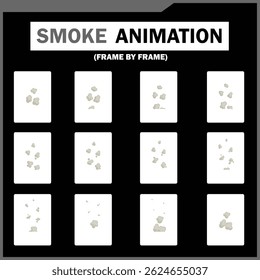 Vector Smoke FX Sprite Sheet Pack, Cloud, wind, Tea Steam, Smoke Explosion More, steam smoke, fog