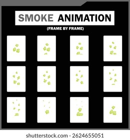 Vector Smoke FX Sprite Sheet Pack, Cloud, wind, Tea Steam, Smoke Explosion More, steam smoke, fog