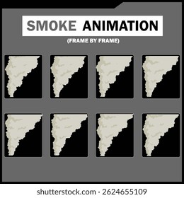 Vector Smoke FX Sprite Sheet Pack, Cloud, wind, Tea Steam, Smoke Explosion More, steam smoke, fog