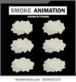 Vector Smoke FX Sprite Sheet Pack, Cloud, wind, Tea Steam, Smoke Explosion More, steam smoke, fog