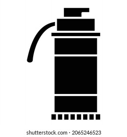 Diseño de iconos de glifos de granadas de humo vectorial

