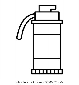 Diseño del icono de contorno de grano de humo vectorial
