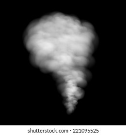 Vector smoke. isolated on a black background