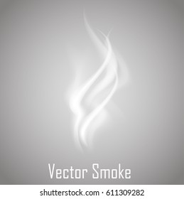 Vector smoke realistic 3d illustration.