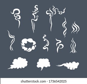 Vector Smoke Steam Isolated Cartoon Flat Stock Vector (Royalty Free ...